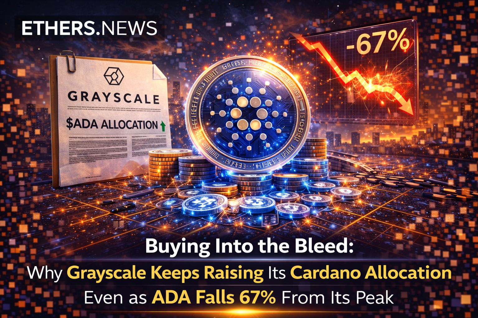 Buying Into the Bleed: Why Grayscale Keeps Raising Its Cardano Allocation Even as ADA Falls 67% From Its Peak