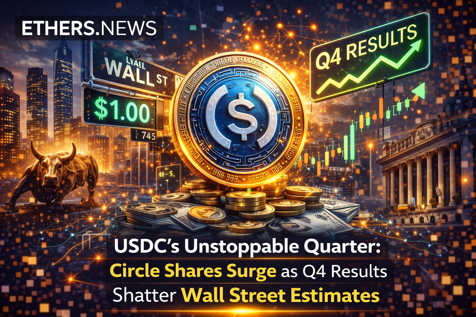 USDC's Unstoppable Quarter: Circle Shares Surge as Q4 Results Shatter Wall Street Estimates